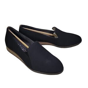 Dr. Scholl's Black Devyn Slip On Wedge Loafers Womens Size 7.5 NEW